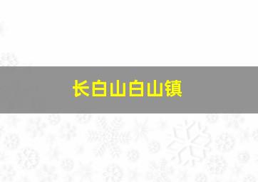 长白山白山镇