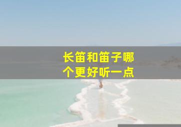 长笛和笛子哪个更好听一点