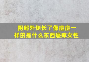 阴部外侧长了像痘痘一样的是什么东西瘙痒女性