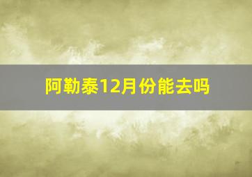 阿勒泰12月份能去吗