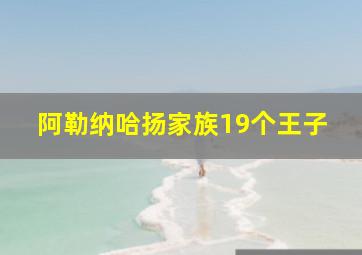 阿勒纳哈扬家族19个王子