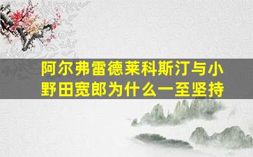 阿尔弗雷德莱科斯汀与小野田宽郎为什么一至坚持