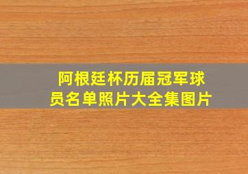 阿根廷杯历届冠军球员名单照片大全集图片