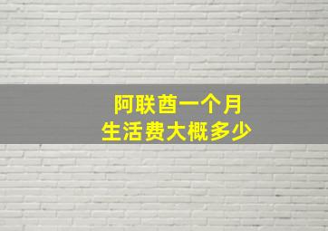 阿联酋一个月生活费大概多少