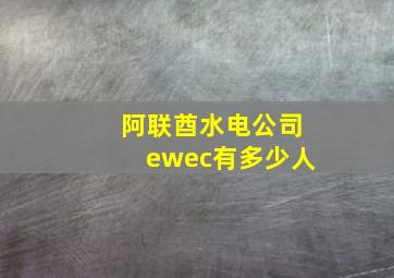 阿联酋水电公司ewec有多少人