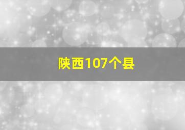 陕西107个县