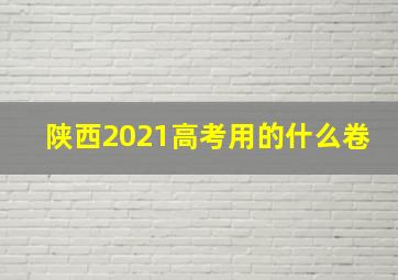 陕西2021高考用的什么卷