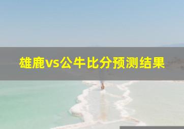 雄鹿vs公牛比分预测结果