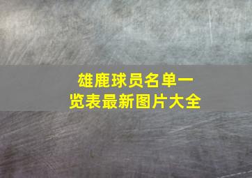 雄鹿球员名单一览表最新图片大全