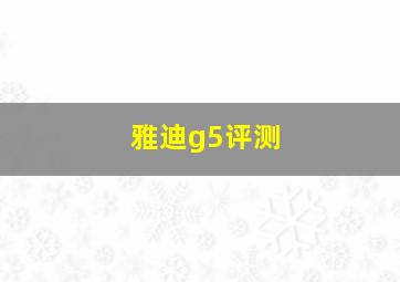 雅迪g5评测