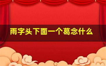 雨字头下面一个葛念什么