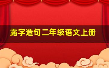 露字造句二年级语文上册