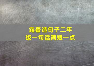 露着造句子二年级一句话简短一点