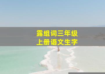 露组词三年级上册语文生字