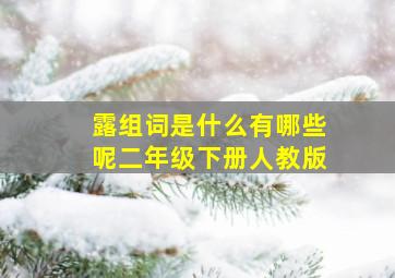 露组词是什么有哪些呢二年级下册人教版