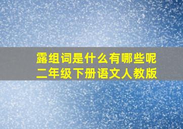 露组词是什么有哪些呢二年级下册语文人教版