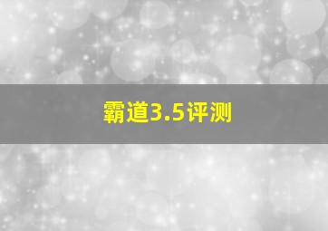 霸道3.5评测