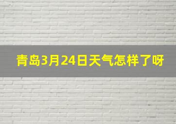 青岛3月24日天气怎样了呀