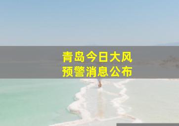 青岛今日大风预警消息公布