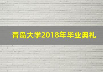 青岛大学2018年毕业典礼