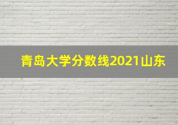 青岛大学分数线2021山东