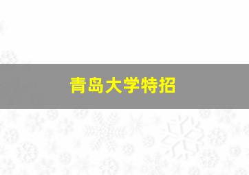 青岛大学特招