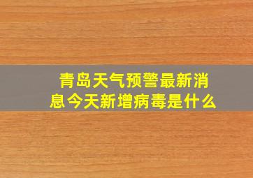 青岛天气预警最新消息今天新增病毒是什么