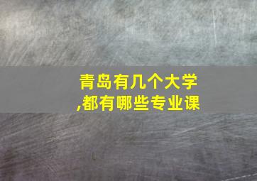 青岛有几个大学,都有哪些专业课