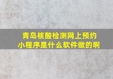 青岛核酸检测网上预约小程序是什么软件做的啊