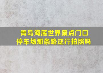 青岛海底世界景点门口停车场那条路逆行拍照吗