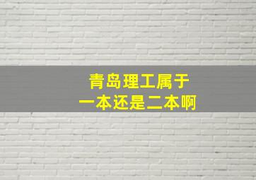 青岛理工属于一本还是二本啊