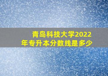 青岛科技大学2022年专升本分数线是多少