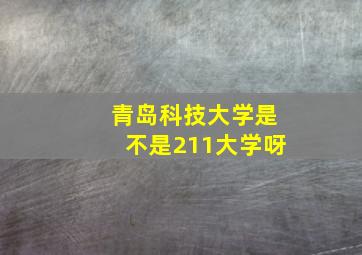 青岛科技大学是不是211大学呀