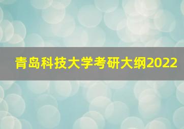 青岛科技大学考研大纲2022