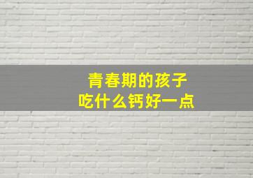 青春期的孩子吃什么钙好一点