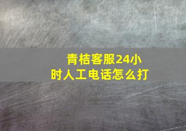 青桔客服24小时人工电话怎么打