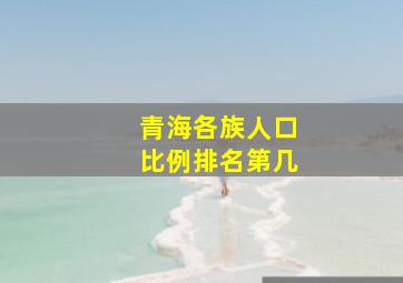 青海各族人口比例排名第几