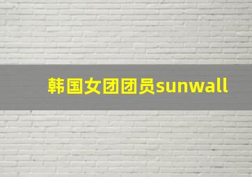 韩国女团团员sunwall