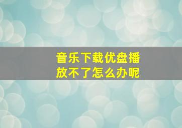 音乐下载优盘播放不了怎么办呢