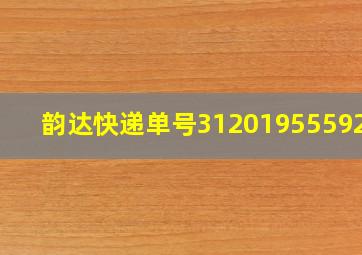 韵达快递单号3120195559239