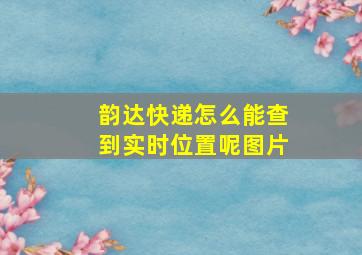 韵达快递怎么能查到实时位置呢图片