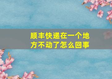 顺丰快递在一个地方不动了怎么回事