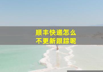 顺丰快递怎么不更新跟踪呢