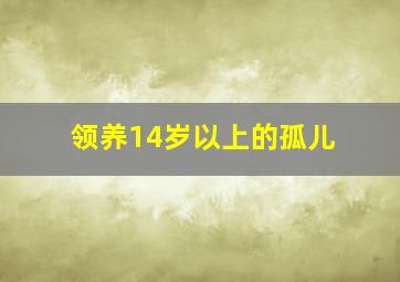 领养14岁以上的孤儿