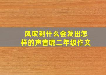 风吹到什么会发出怎样的声音呢二年级作文