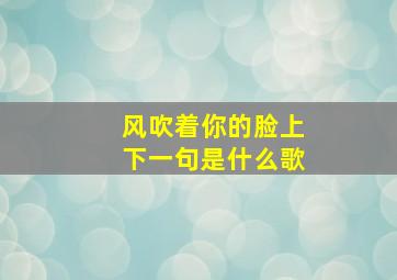 风吹着你的脸上下一句是什么歌