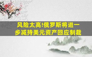 风险太高!俄罗斯将进一步减持美元资产回应制裁