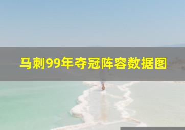 马刺99年夺冠阵容数据图