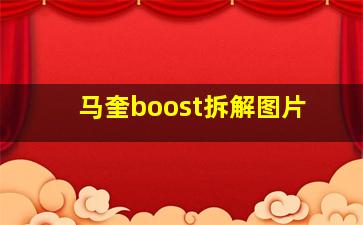 马奎boost拆解图片