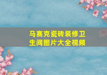 马赛克瓷砖装修卫生间图片大全视频